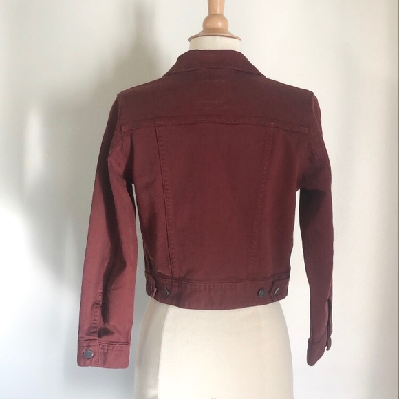 AG Adriano Goldschmied Maroon Denim Jacket - Picture 5 of 9